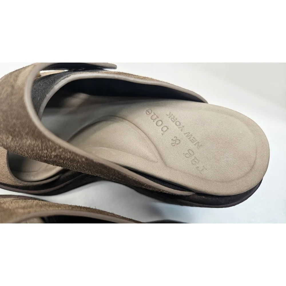 Rag & Bone Wedge‎ Sandals Womens 37.5 Leather New York Support Comfort Classic